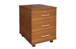 Тумба подкатная 3 ящика с замком 406х518х534